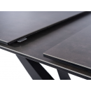 Стол обеденный SIGNAL SORENTO Ceramic эффект серого мрамора/черный мат 160-220/90